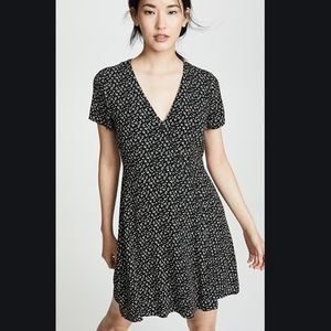 NWT $128 Madewell Button-Wrap Dress in Playground Posies in size 0!